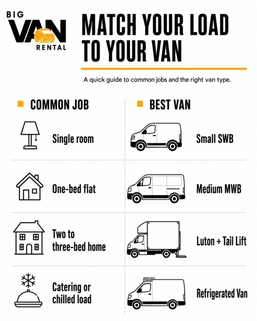 Choose the right van size for your load with Big Van Rental Limassol van rental
